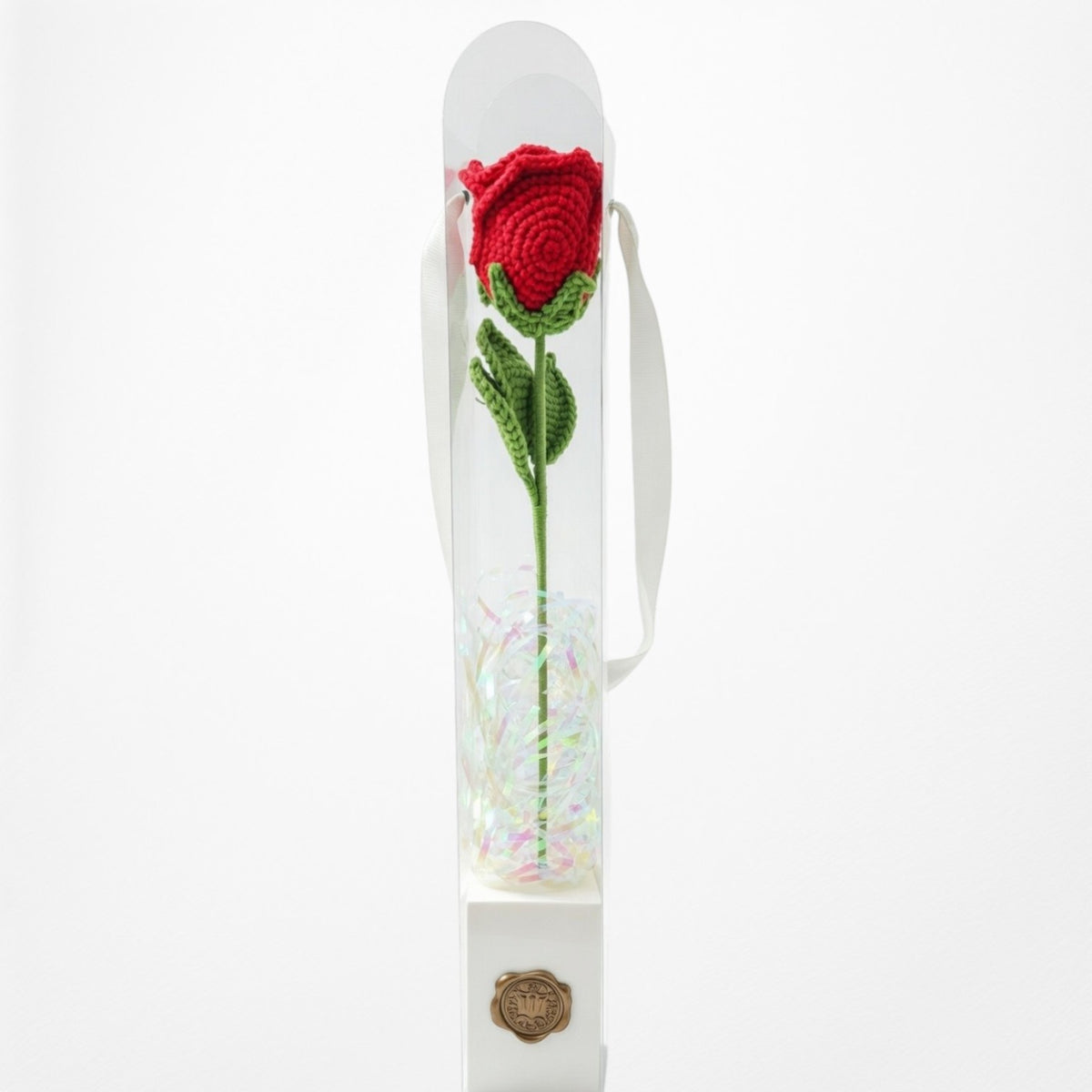 Crochet Red Rose Flower Box Set