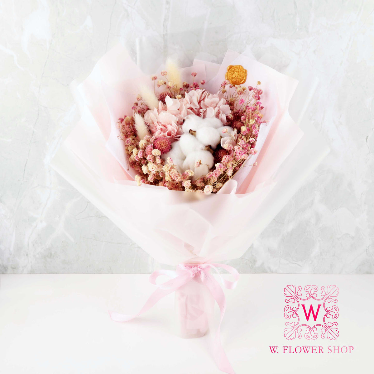 Dried Flower Bouquet - Pink