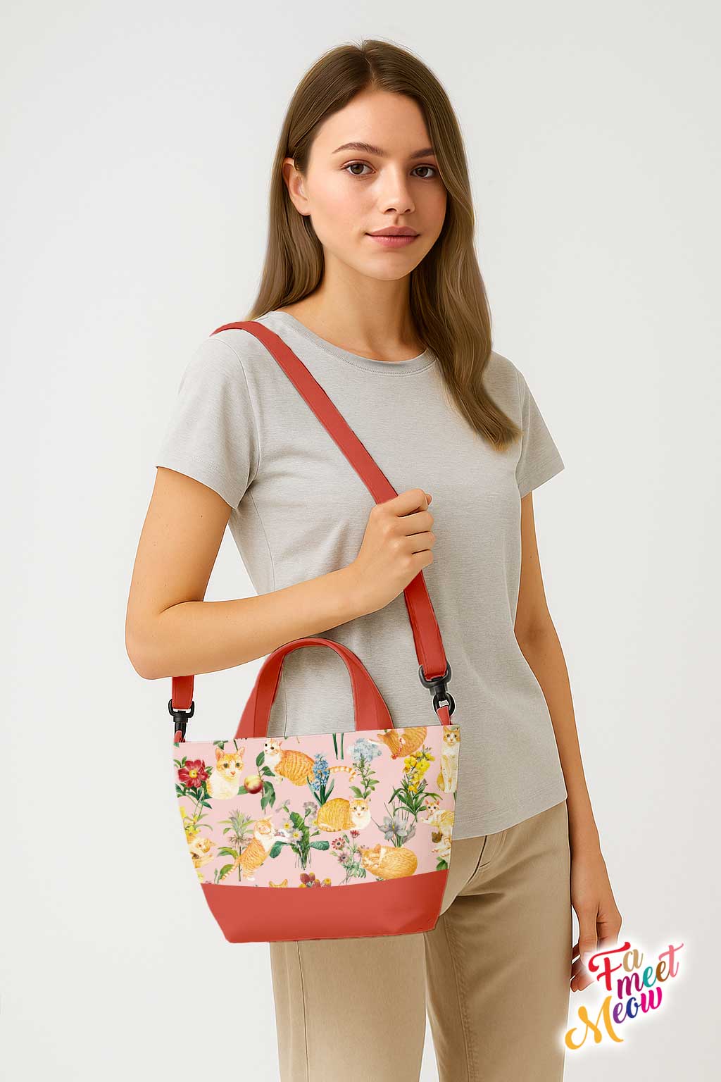2-Way Tote Bag - Floral (Pink)