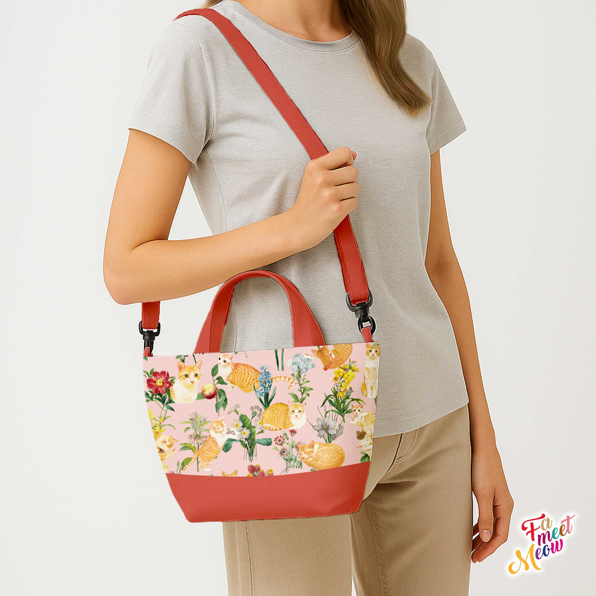 2-Way Tote Bag - Floral (Pink)