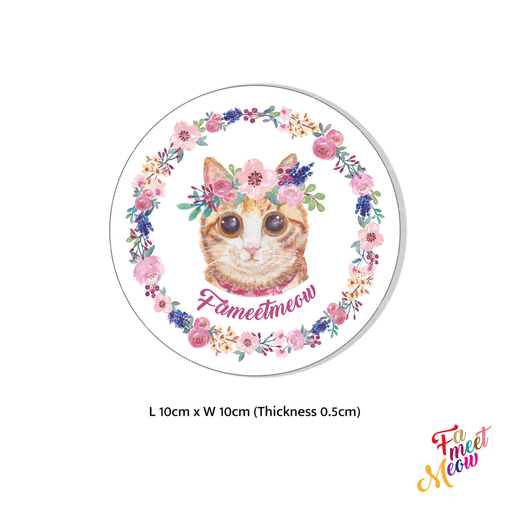 Acrylic Coaster - Classic with wreath