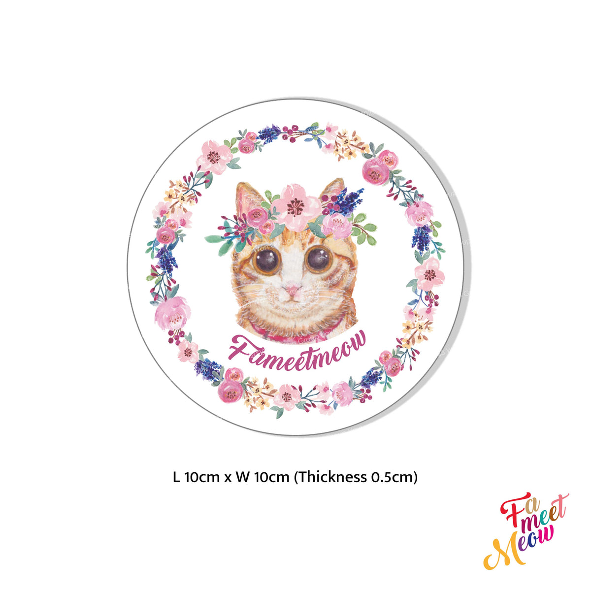 Acrylic Coaster - Classic with wreath