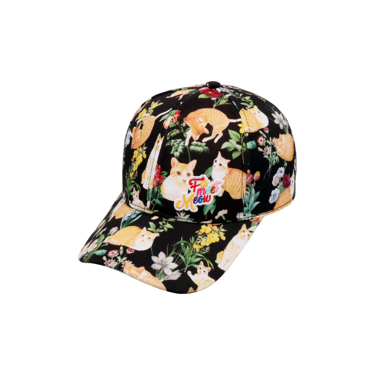 Baseball Cap - Floral (Black)