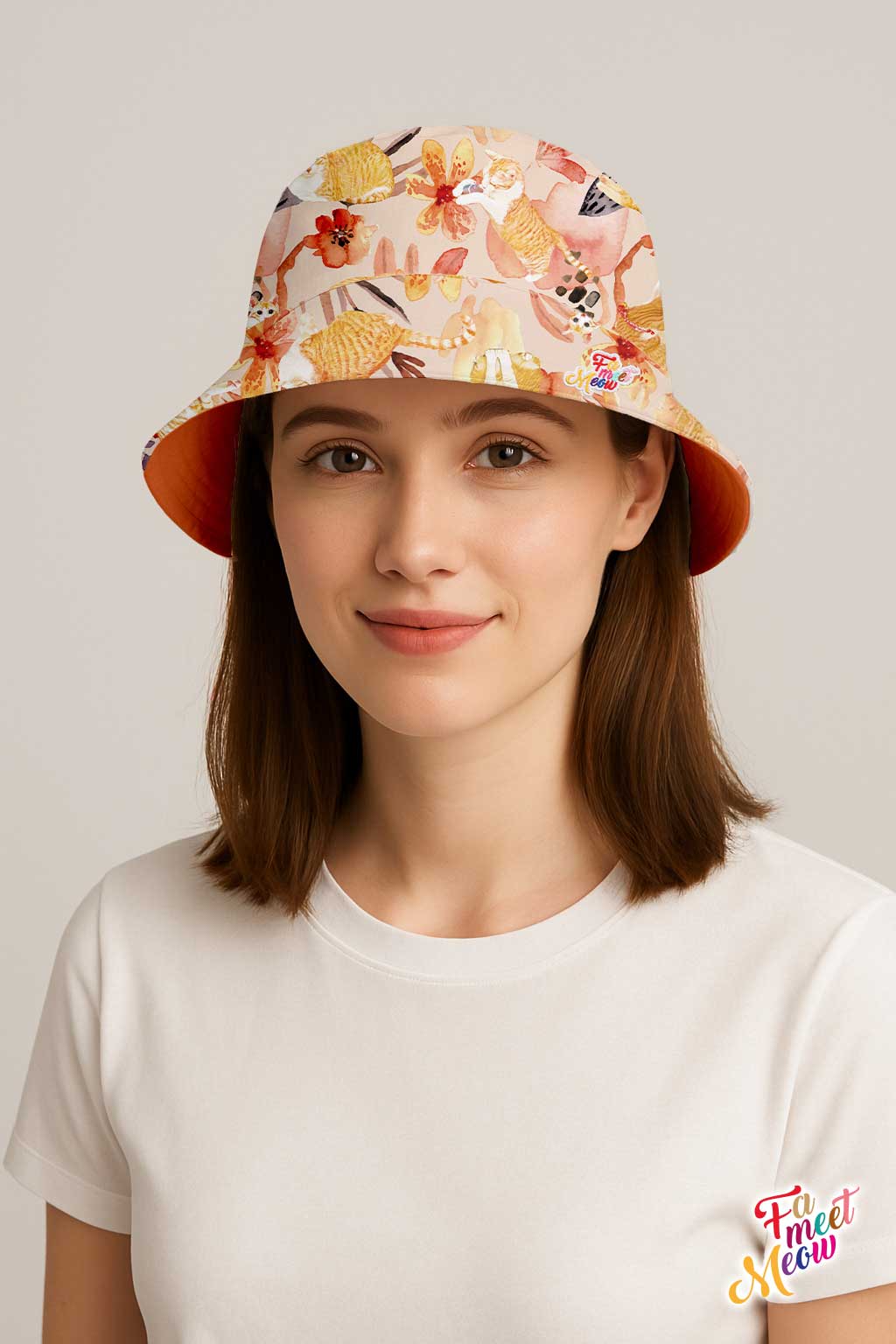 Double-sided Bucket Hat - Daisy in the sunset