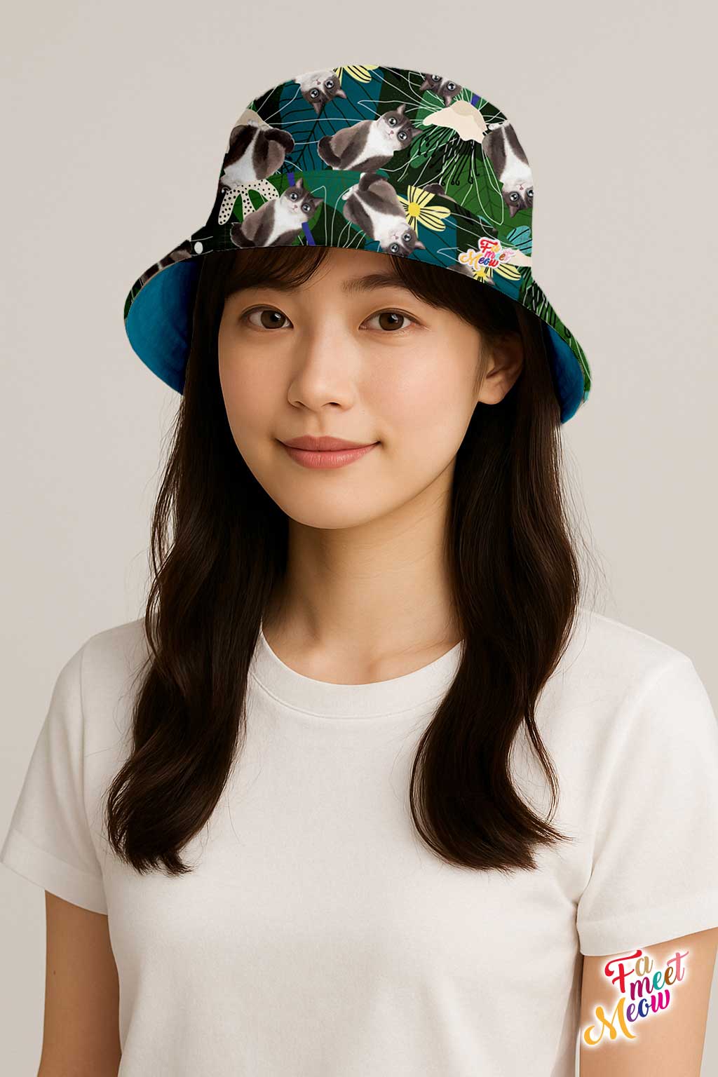 Double-sided Bucket Hat - Lotus