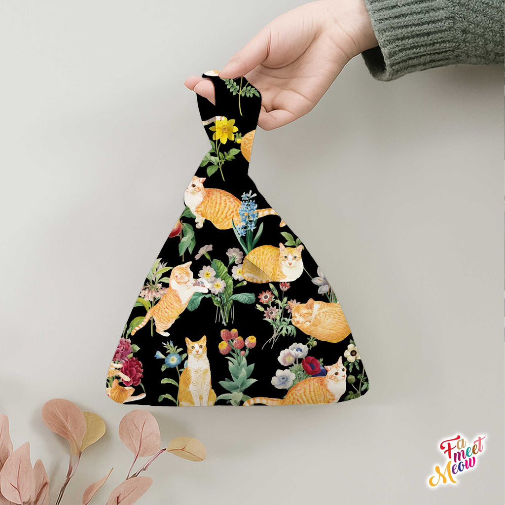 Knot Bag - Floral (Black)