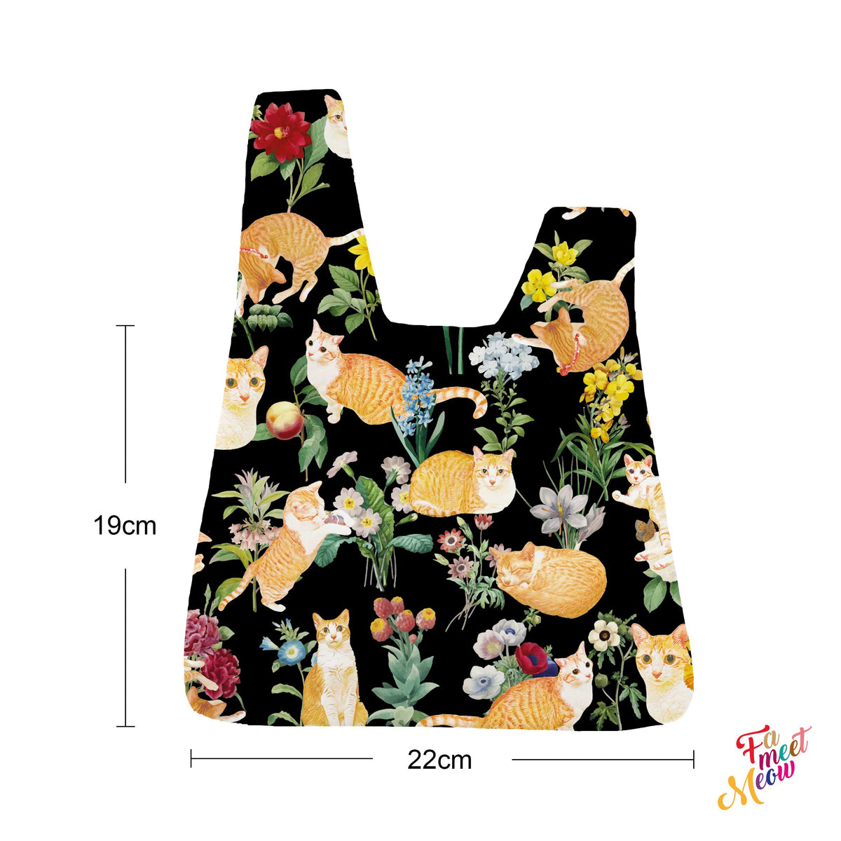 Knot Bag - Floral (Black)