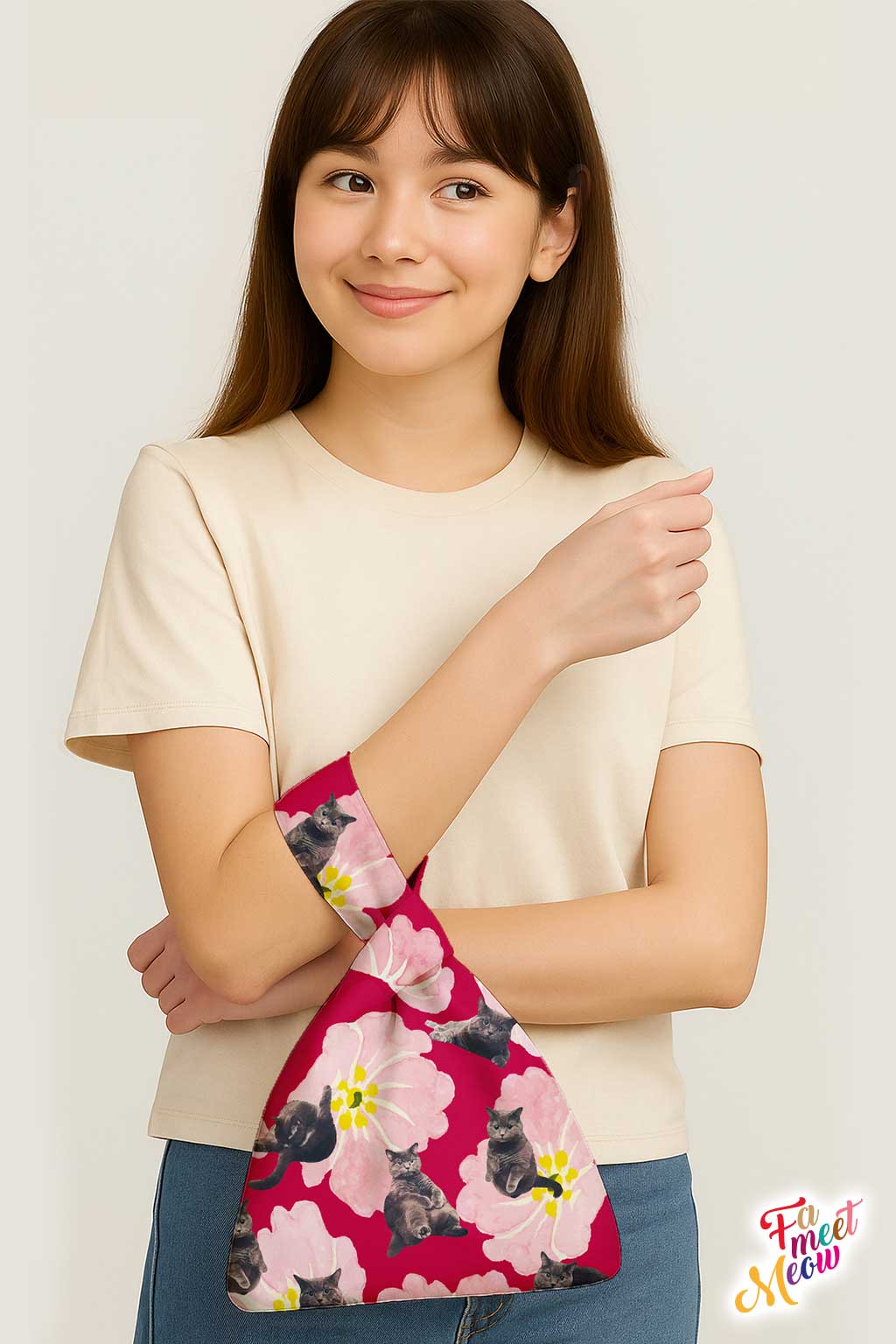 Knot Bag - British Shorthair (Magenta)
