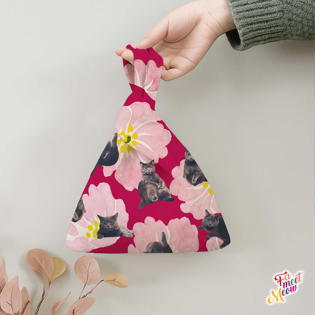 Knot Bag - British Shorthair (Magenta)