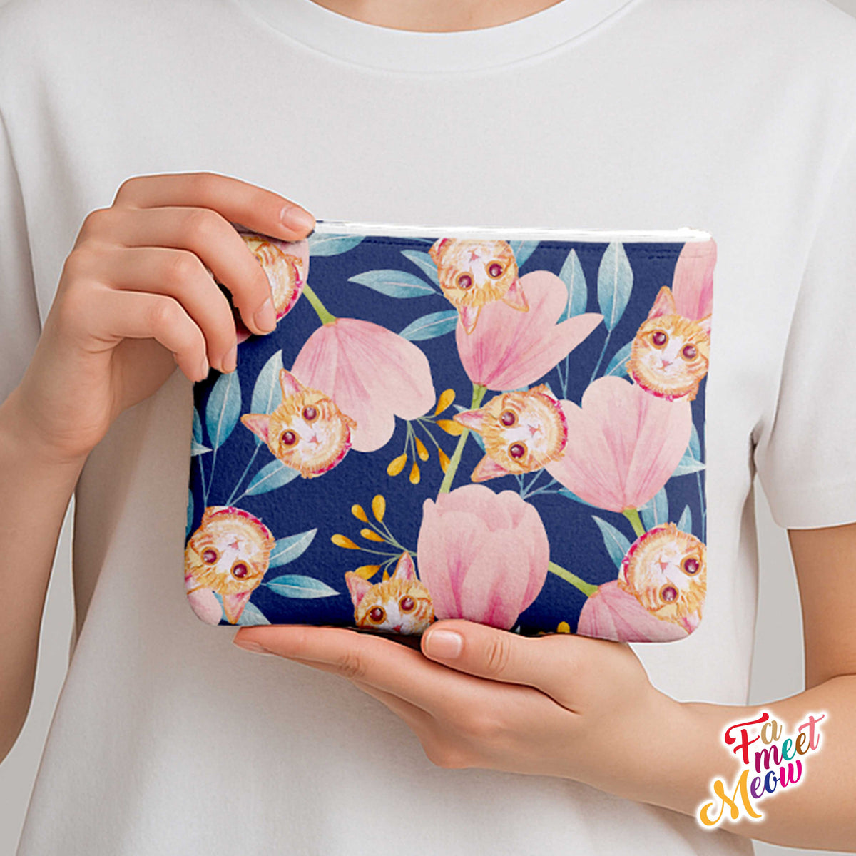Medium Coin Pouch - Tulips