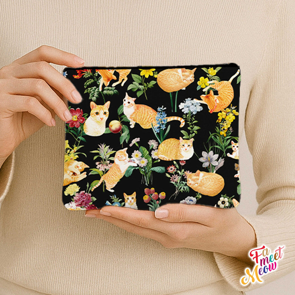 Medium Coin Pouch - Floral (Black)