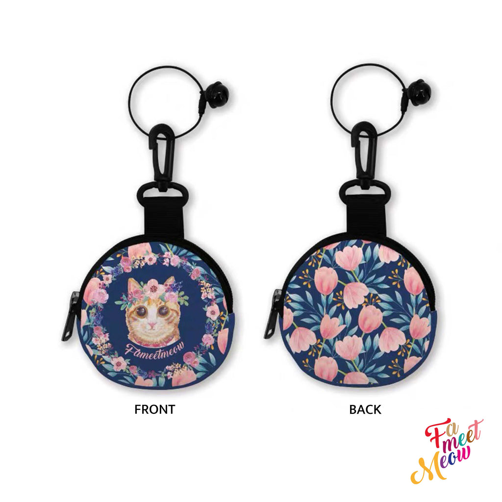 Round Coin Purse - Tulips