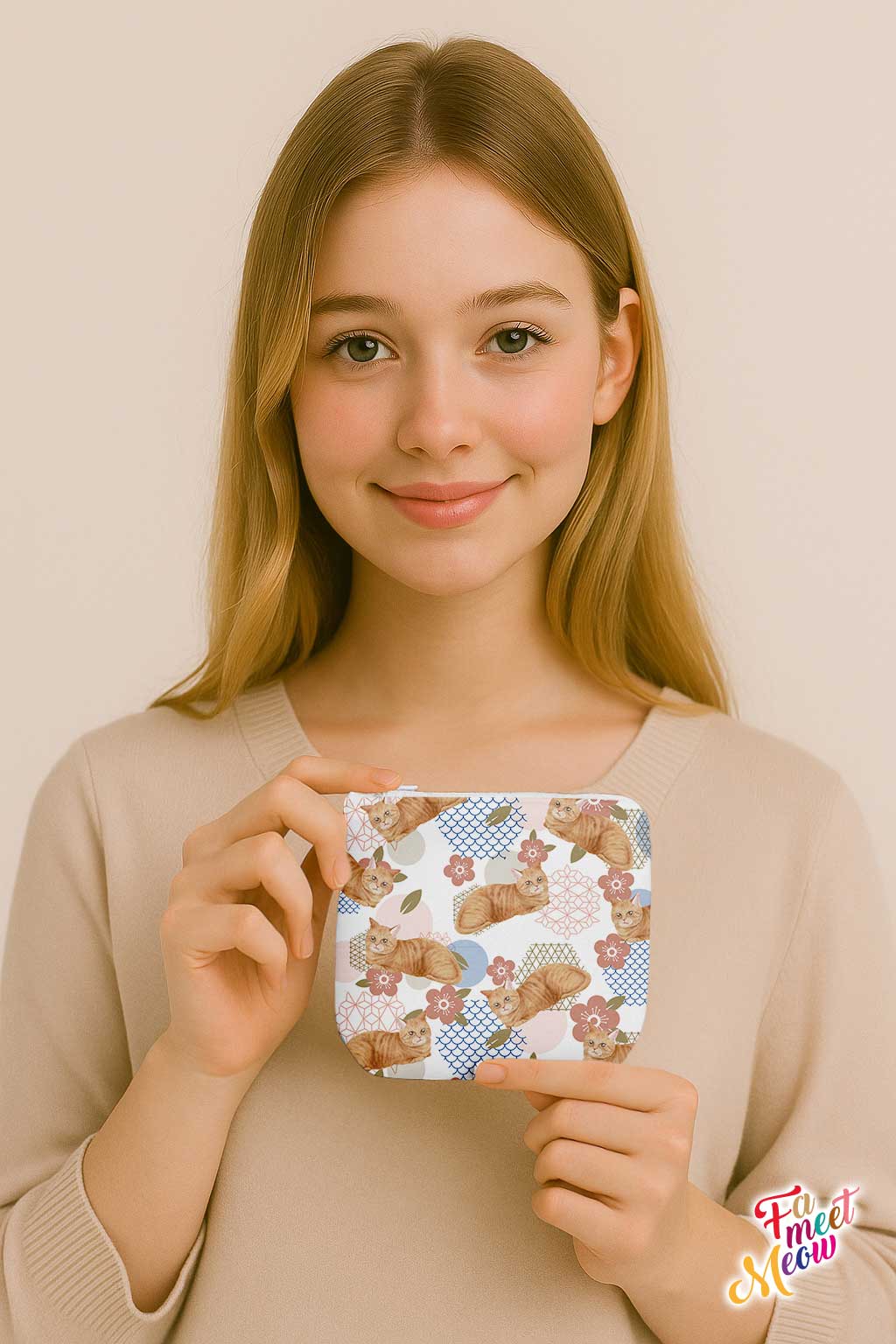 Small Coin Pouch - Hamamatsu (White)