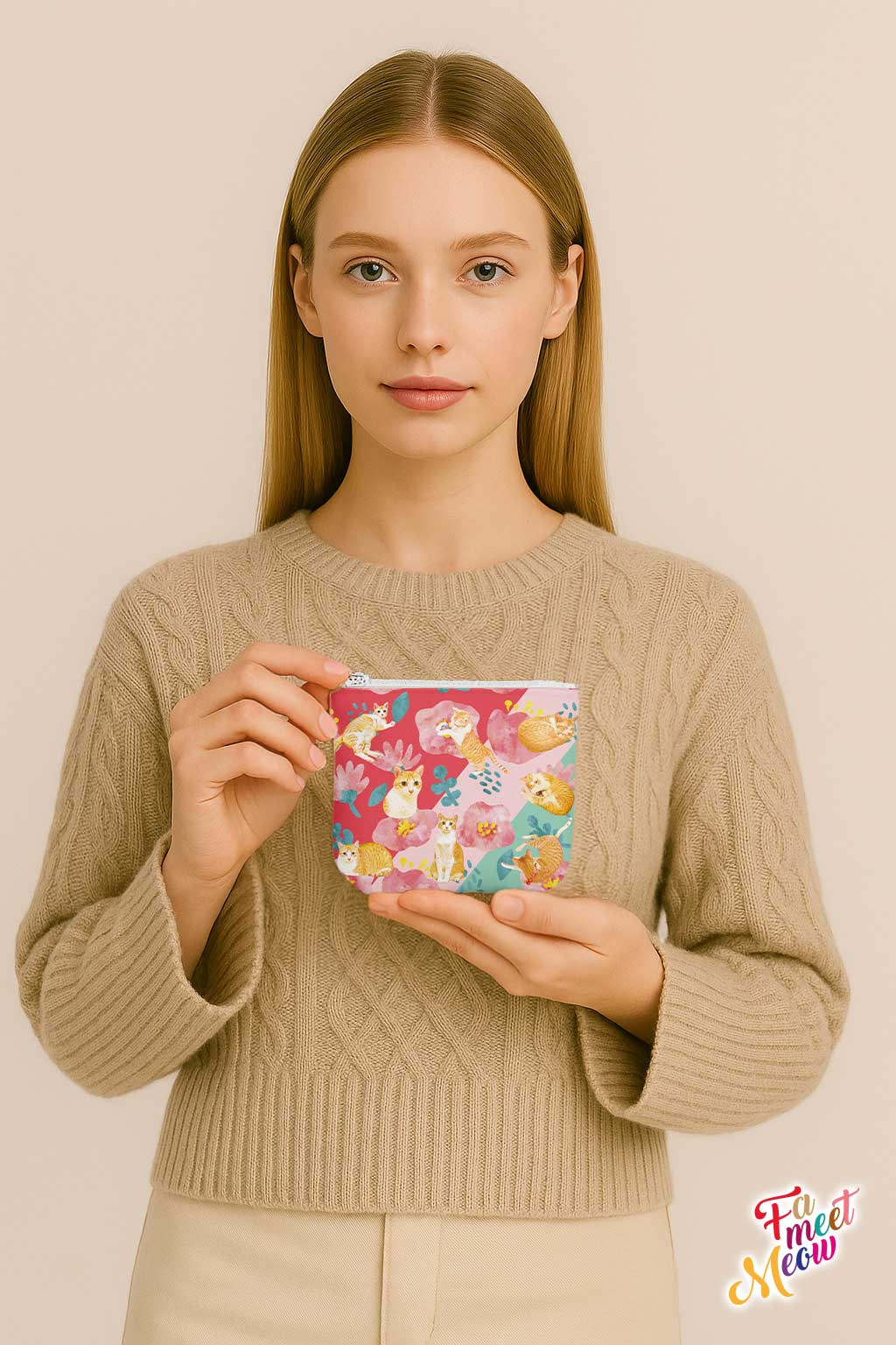 Small Coin Pouch - Coneflowers