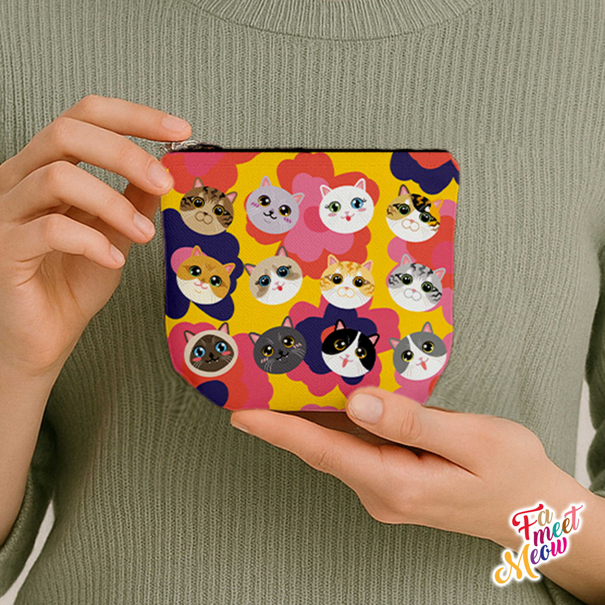 Small Coin Pouch - Cat of the day