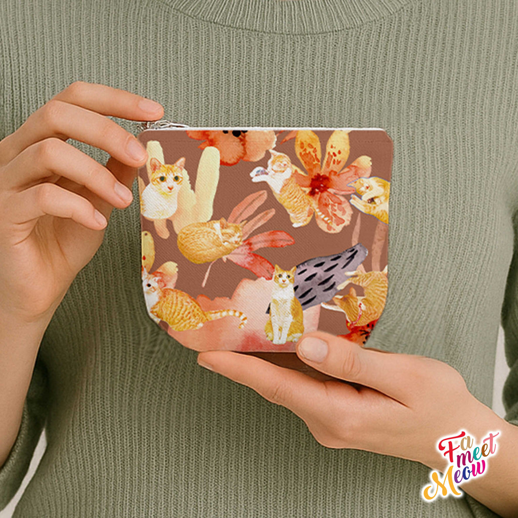 Small Coin Pouch - Daisy in the sunset