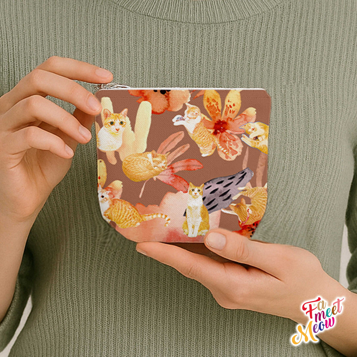 Small Coin Pouch - Daisy in the sunset
