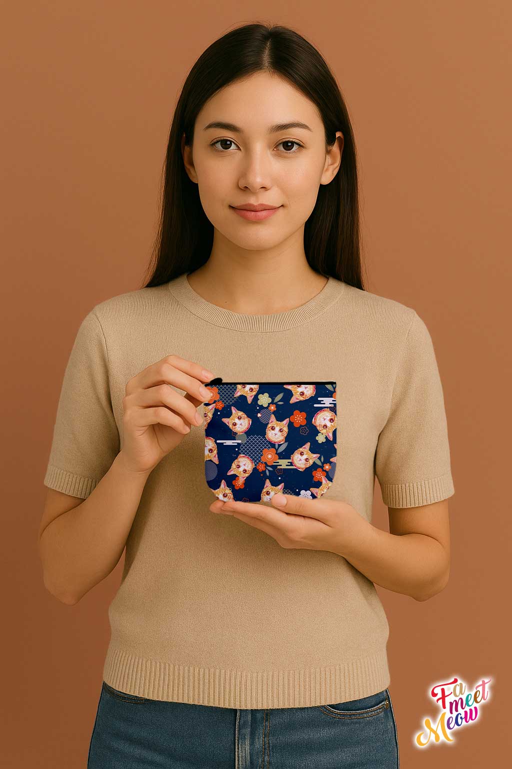 Small Coin Pouch - Hamamatsu (Salvia Blue)