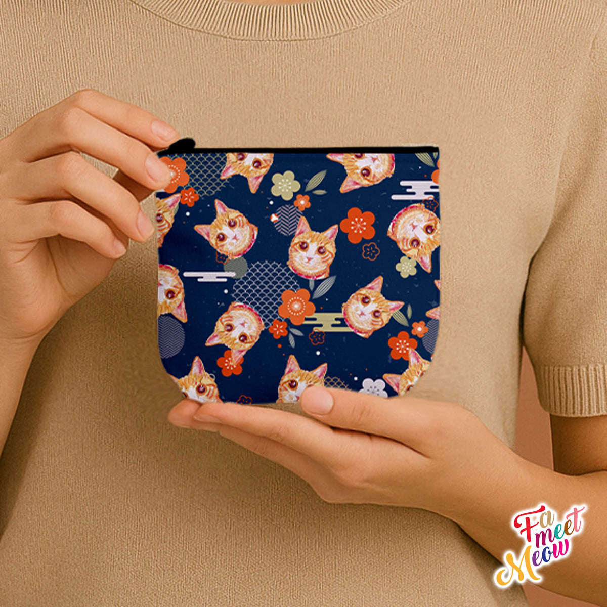 Small Coin Pouch - Hamamatsu (Salvia Blue)
