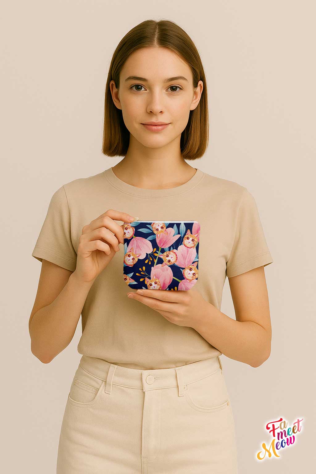 Small Coin Pouch - Tulips
