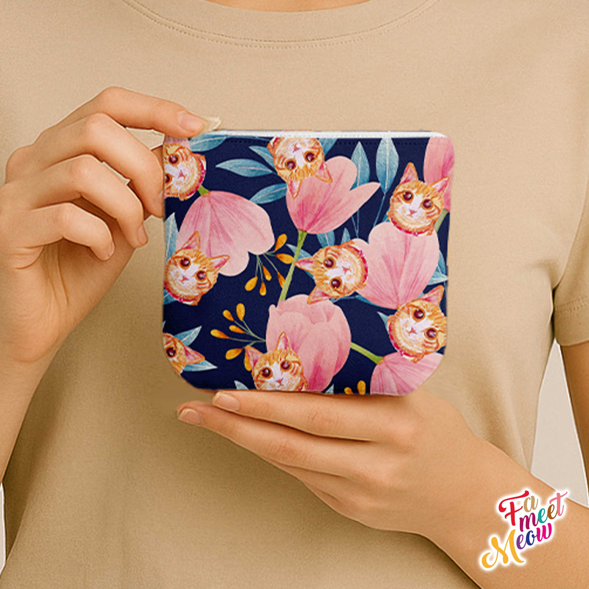 Small Coin Pouch - Tulips