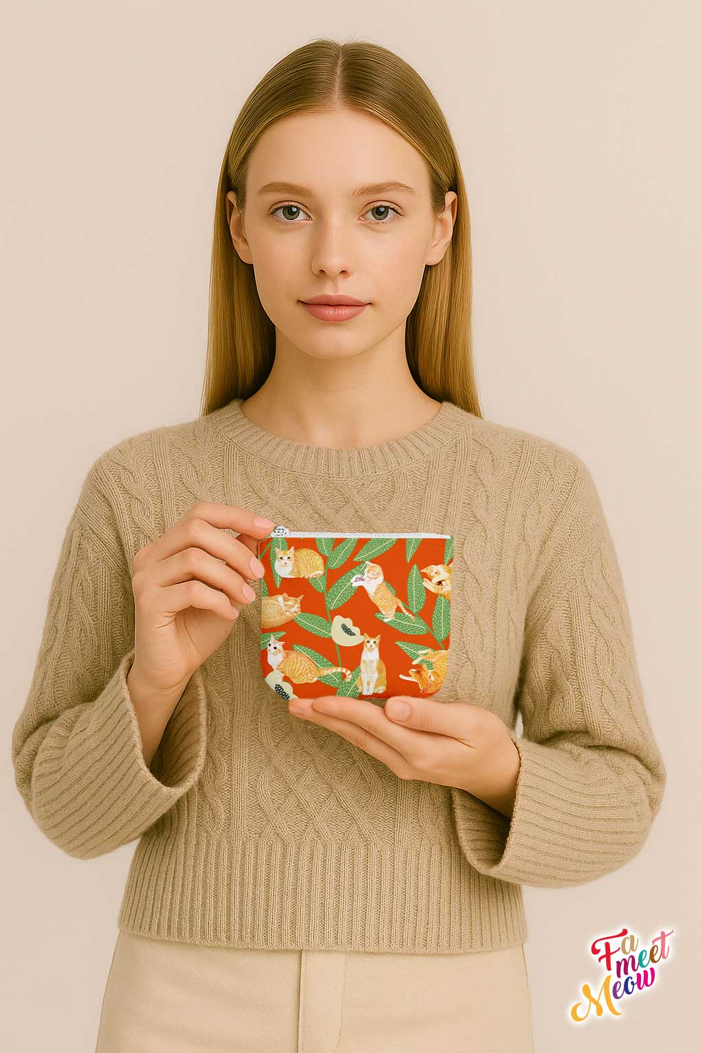 Small Coin Pouch - Bamboo Leaves