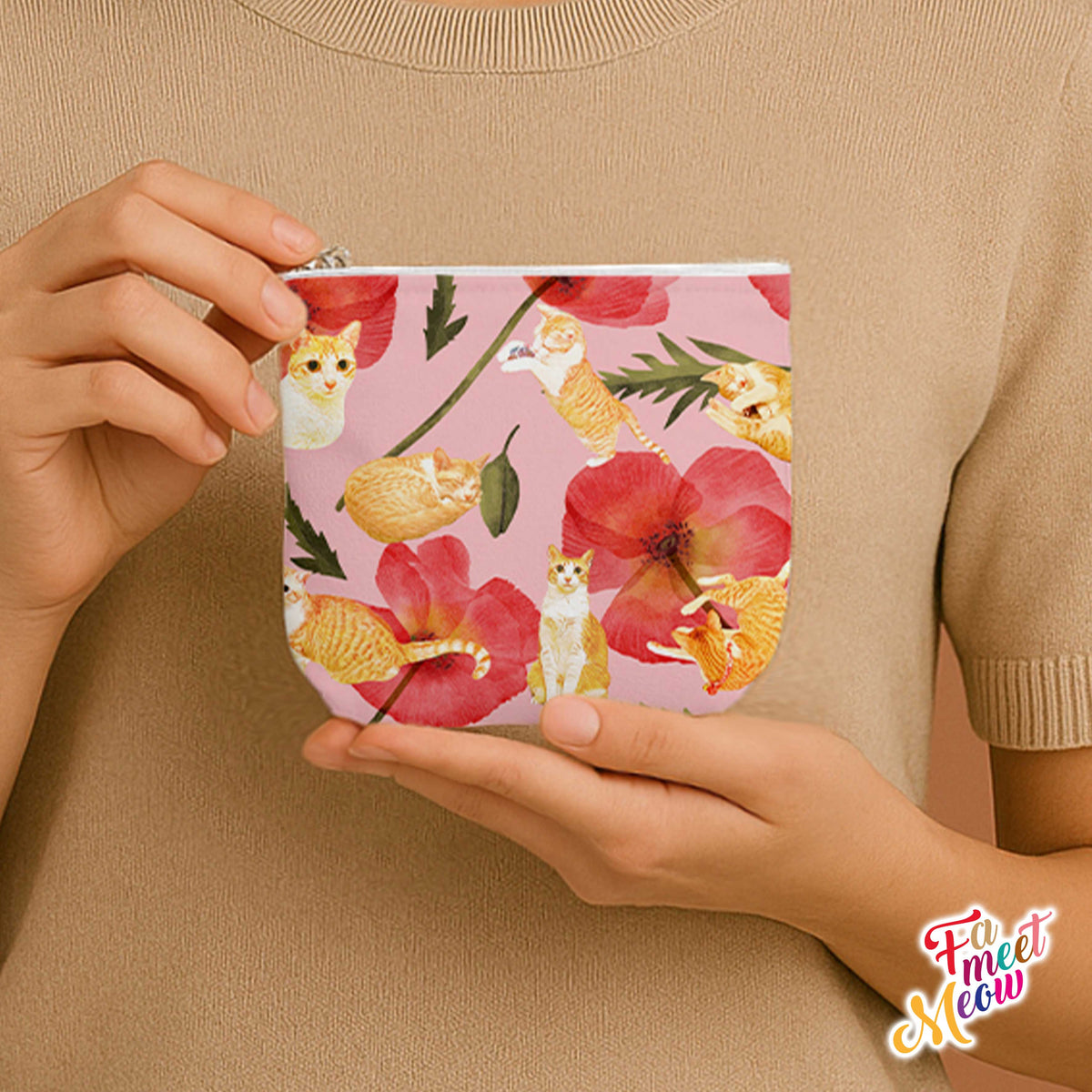 Small Coin Pouch - Red Poppy
