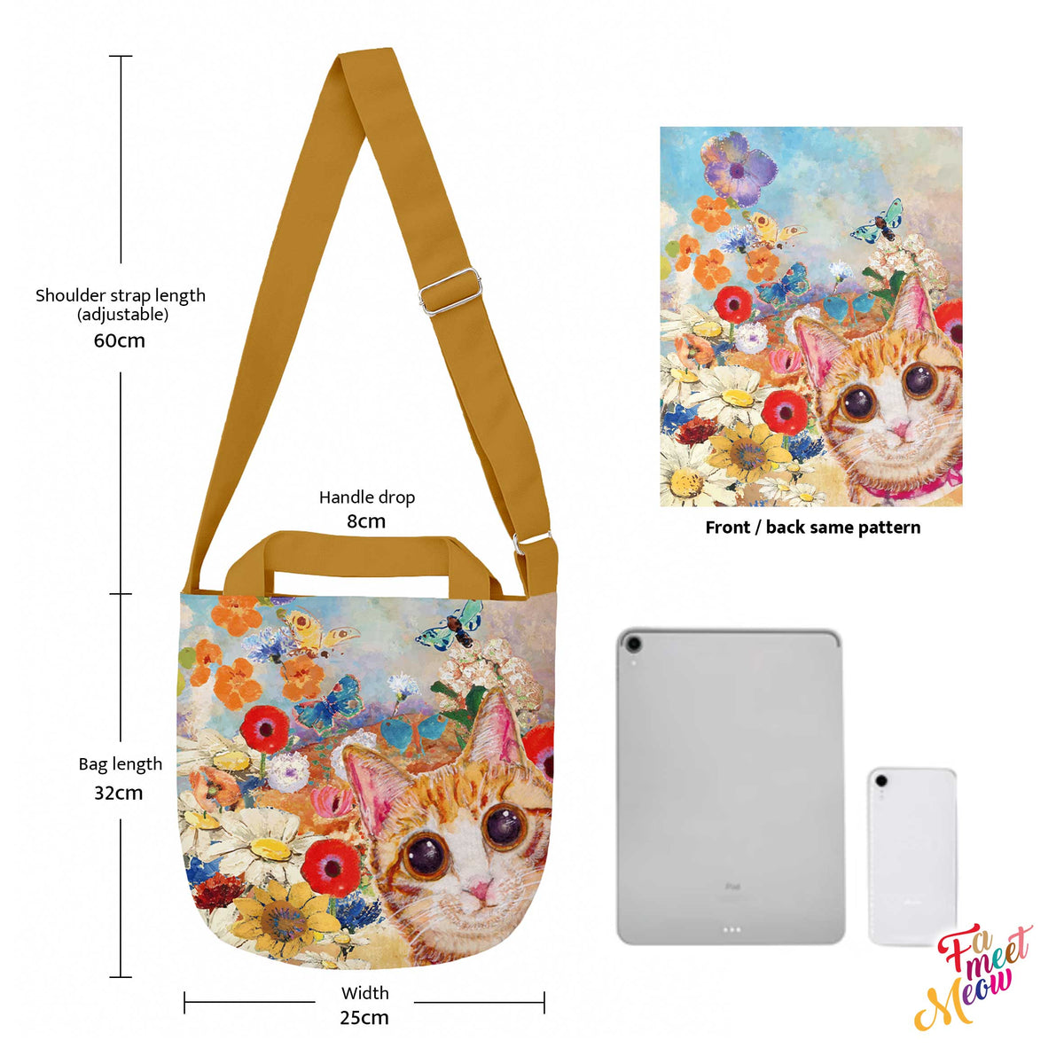 Cross-body Tote Bag - Paint