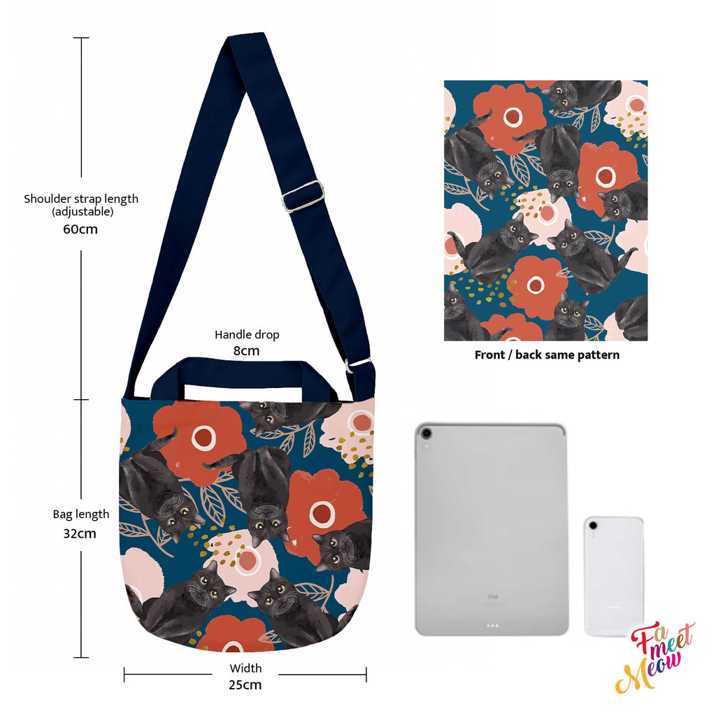 Cross-body Tote Bag - Bunga Raya