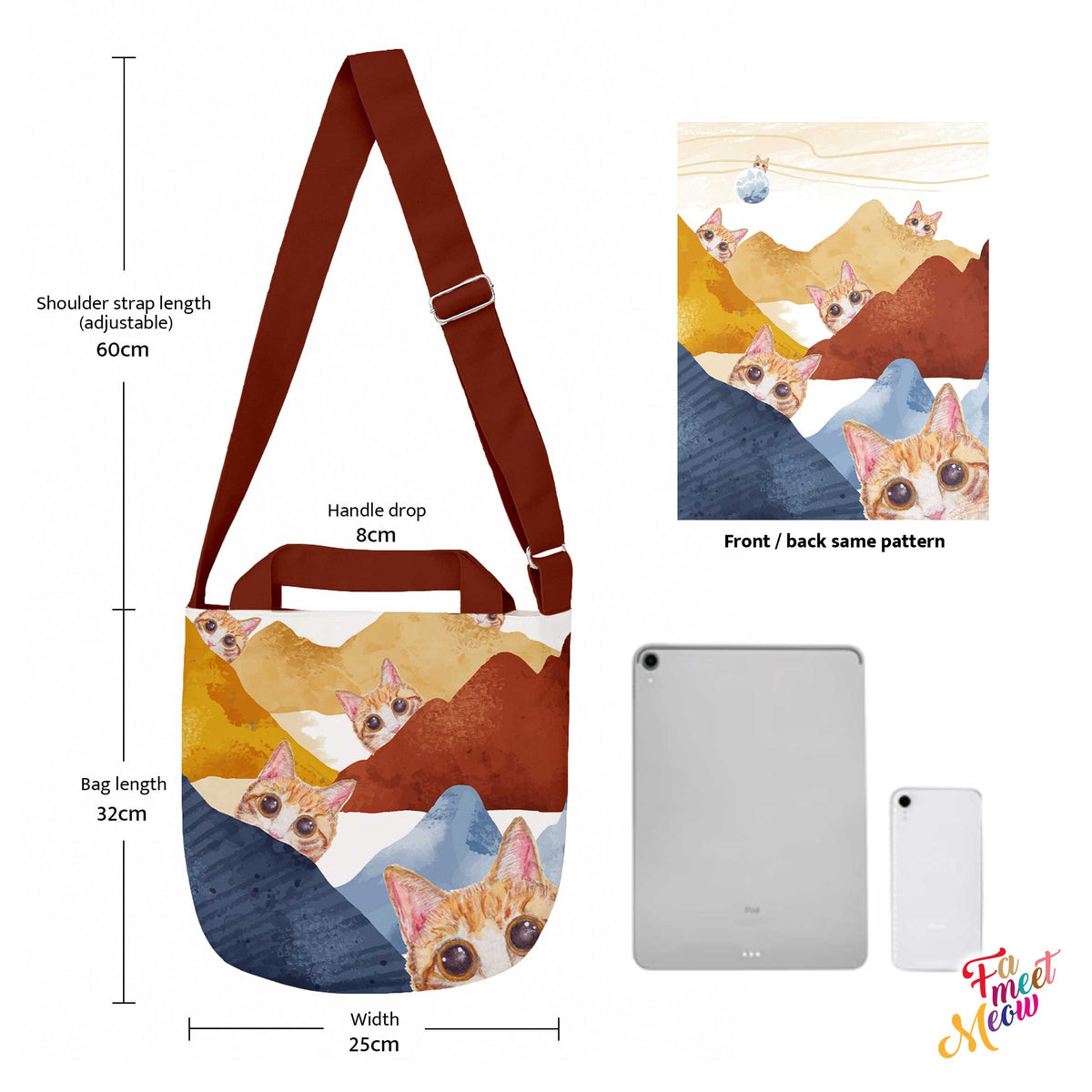 Cross-body Tote Bag - Hide and Seek