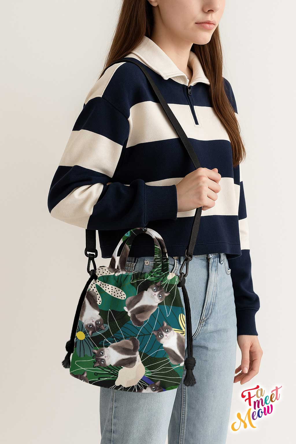 Drawstring Bucket Bag - Lotus
