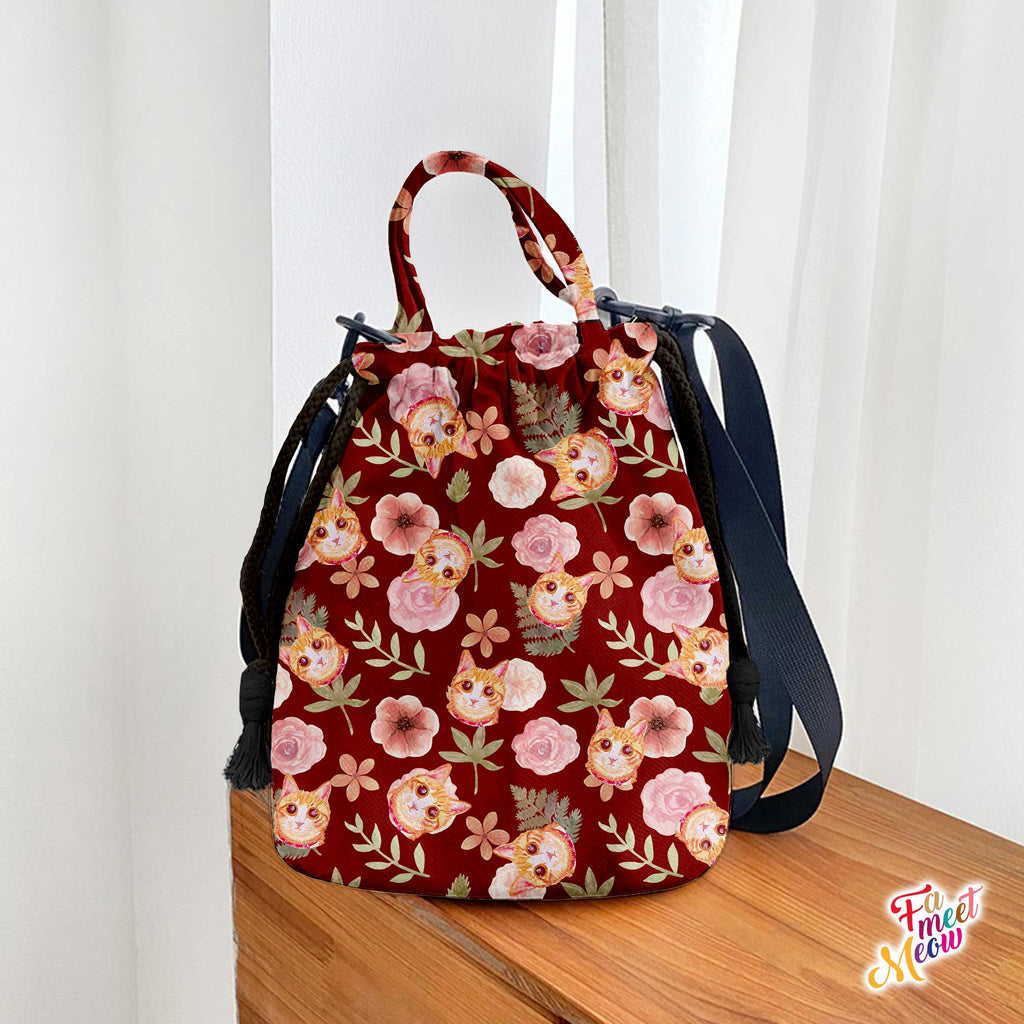 Drawstring Bucket Bag - Autumn