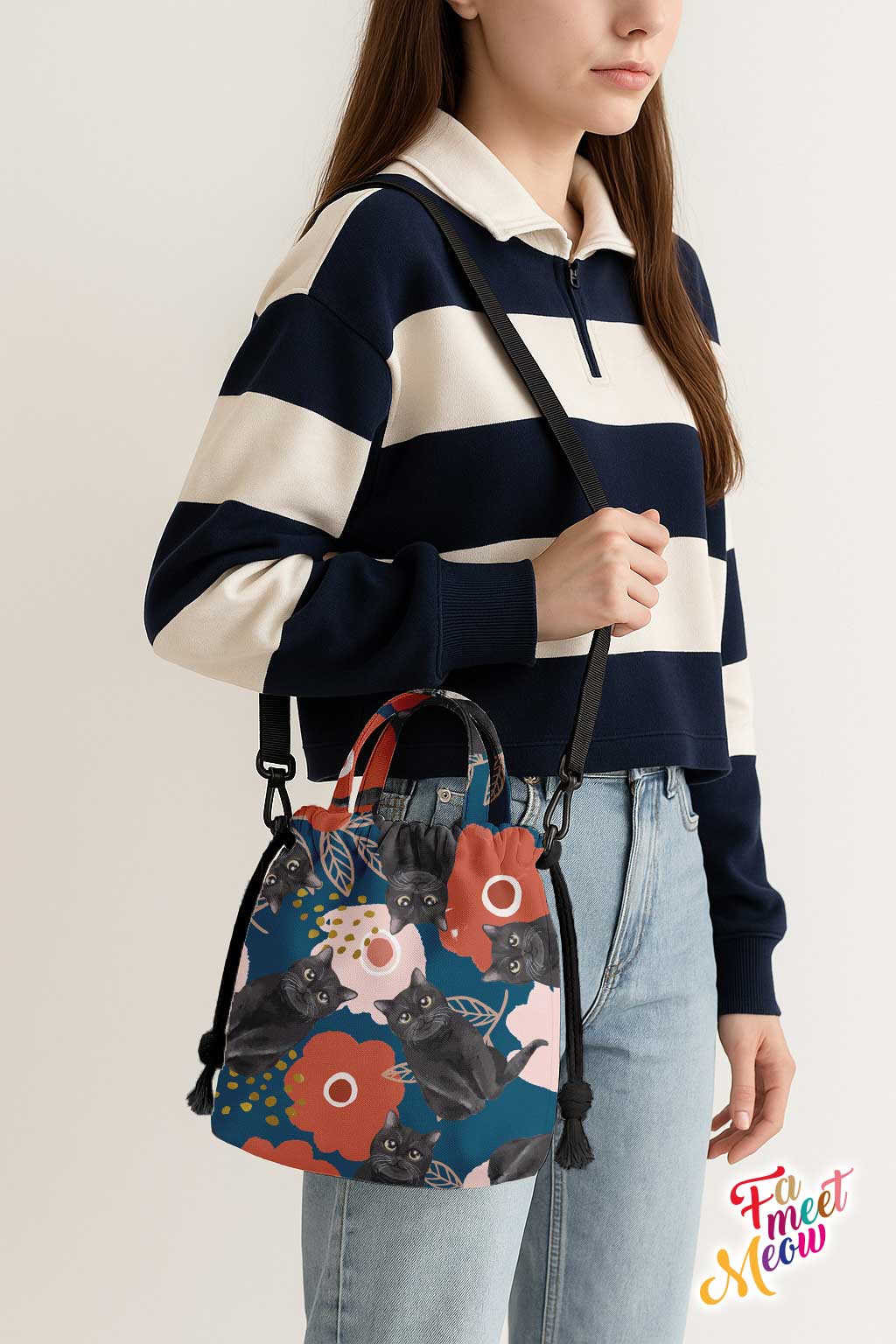 Drawstring Bucket Bag - Bunga Raya