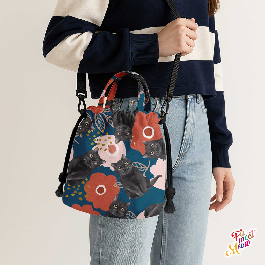 Drawstring Bucket Bag - Bunga Raya
