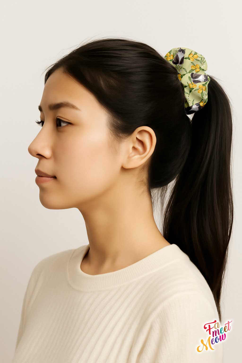 Hair Scrunchie - Lemon