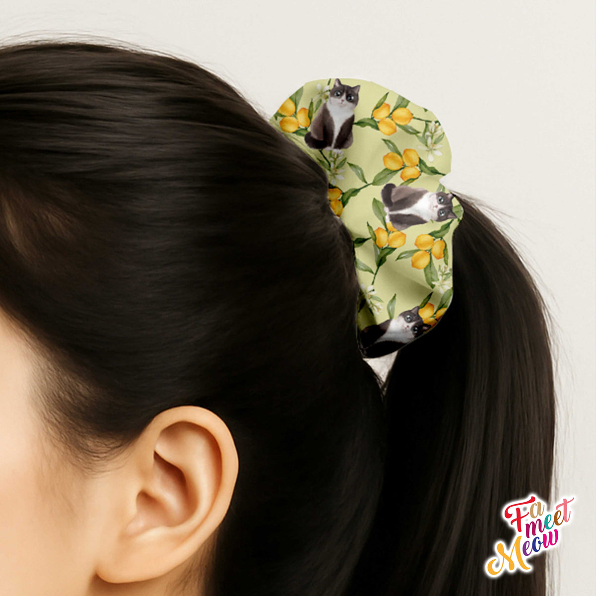 Hair Scrunchie - Lemon