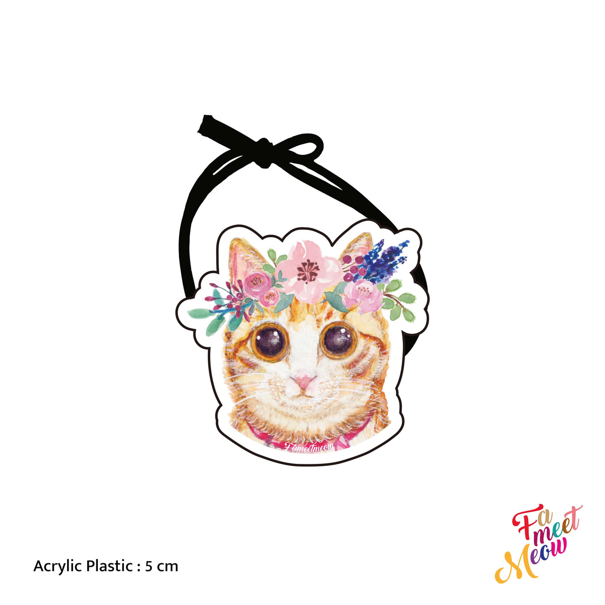 Hair Tie - Flower Ginger Tabby