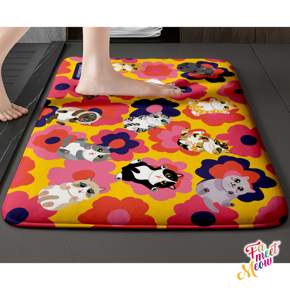 Indoor Door Mat - Cat of the day