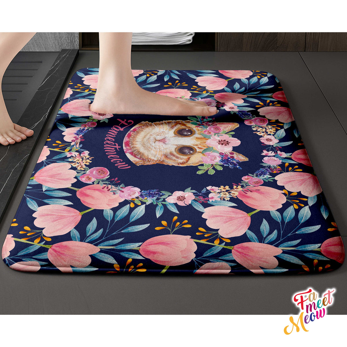 Indoor Door Mat - Tulips