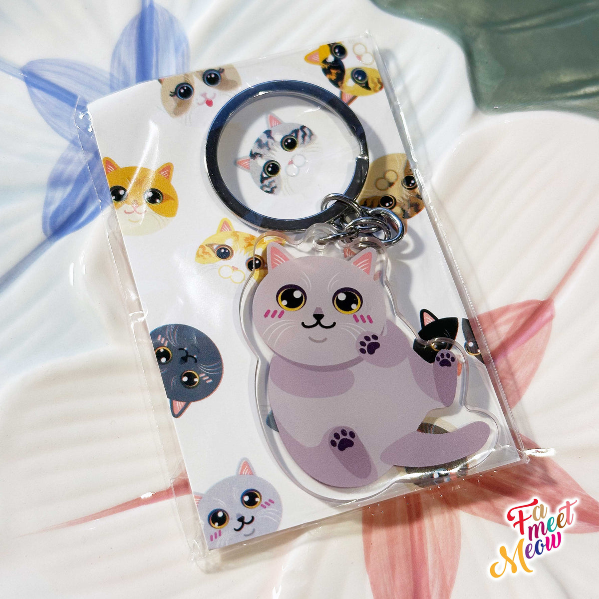 Keyring - Lilac British Shorthair