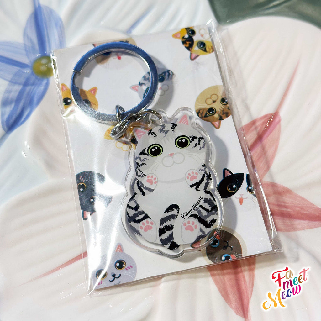 Keyring - Grey Tabby
