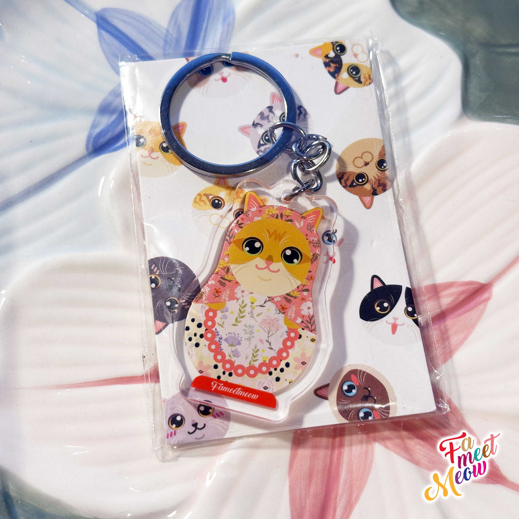 Keyring - Matryoshka Golden British Shorthair