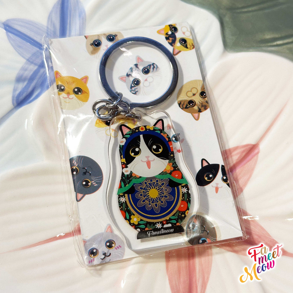 Keyring - Matryoshka Black & White