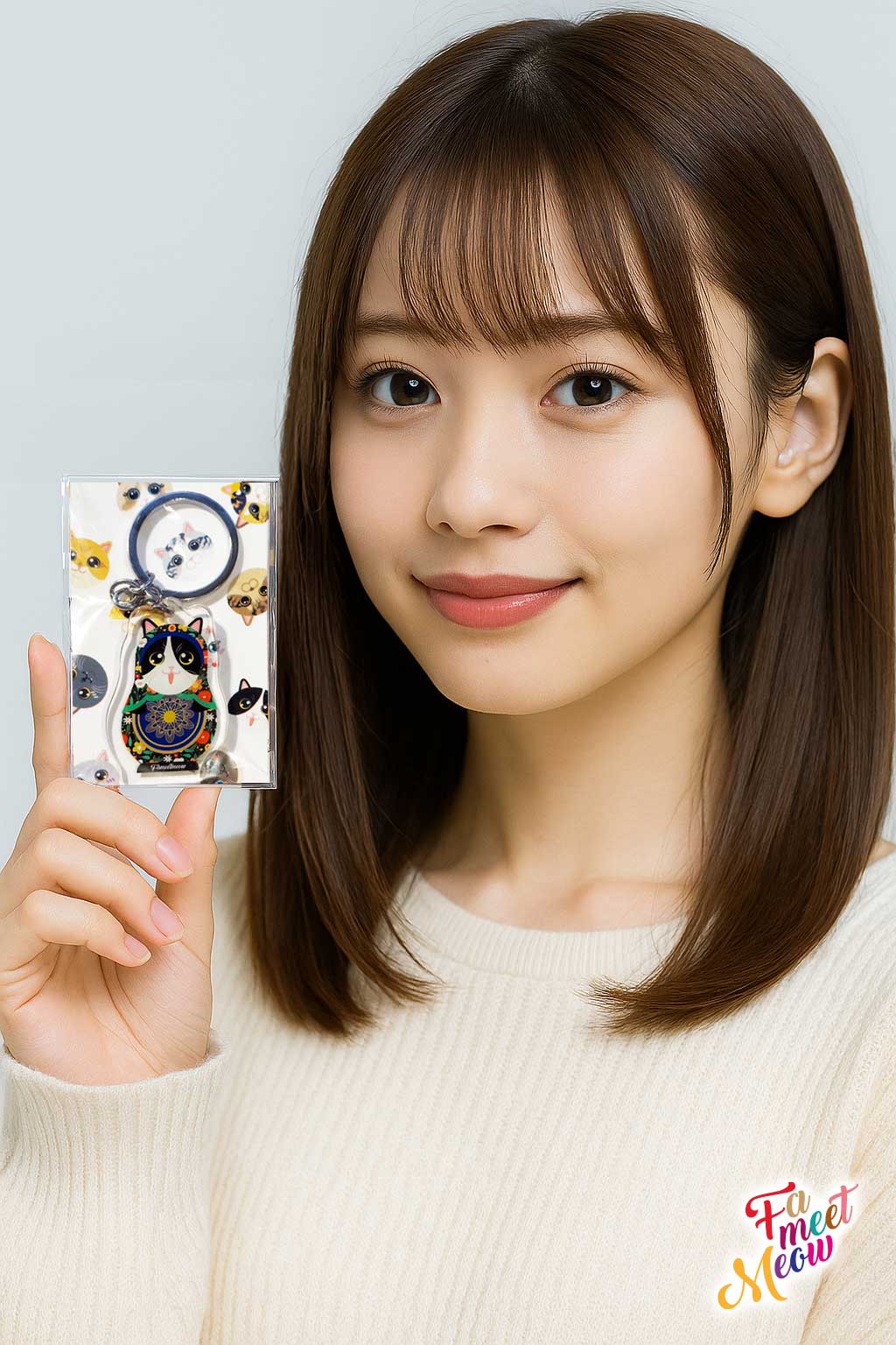 Keyring - Matryoshka Black & White