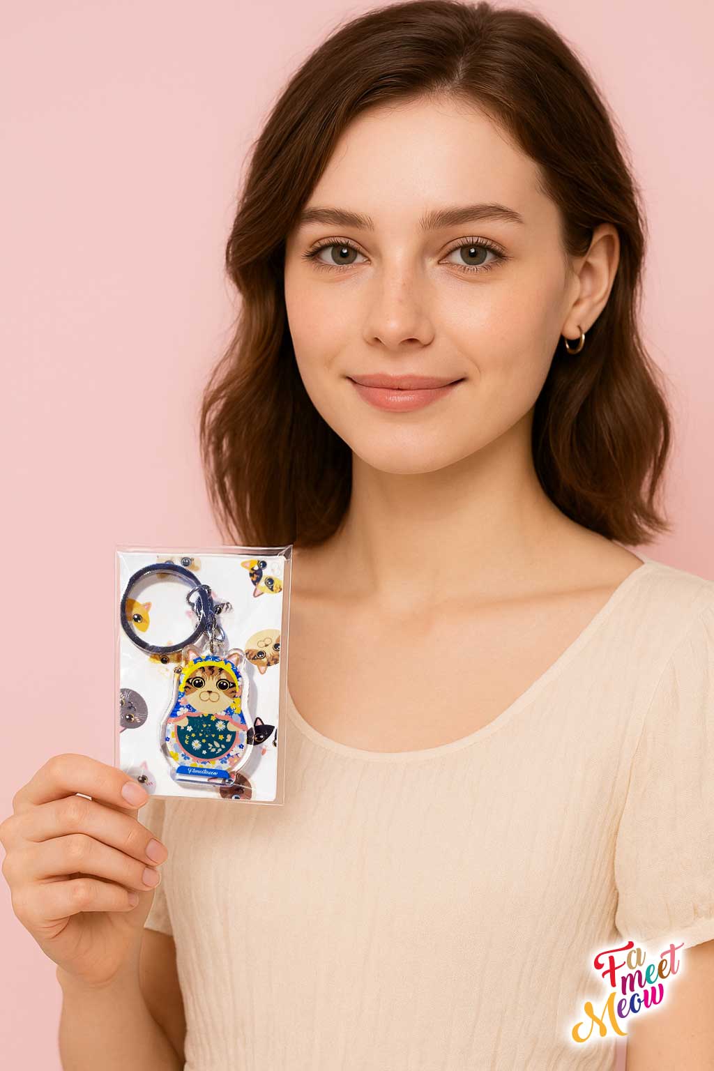 Keyring - Matryoshka Brown Tabby
