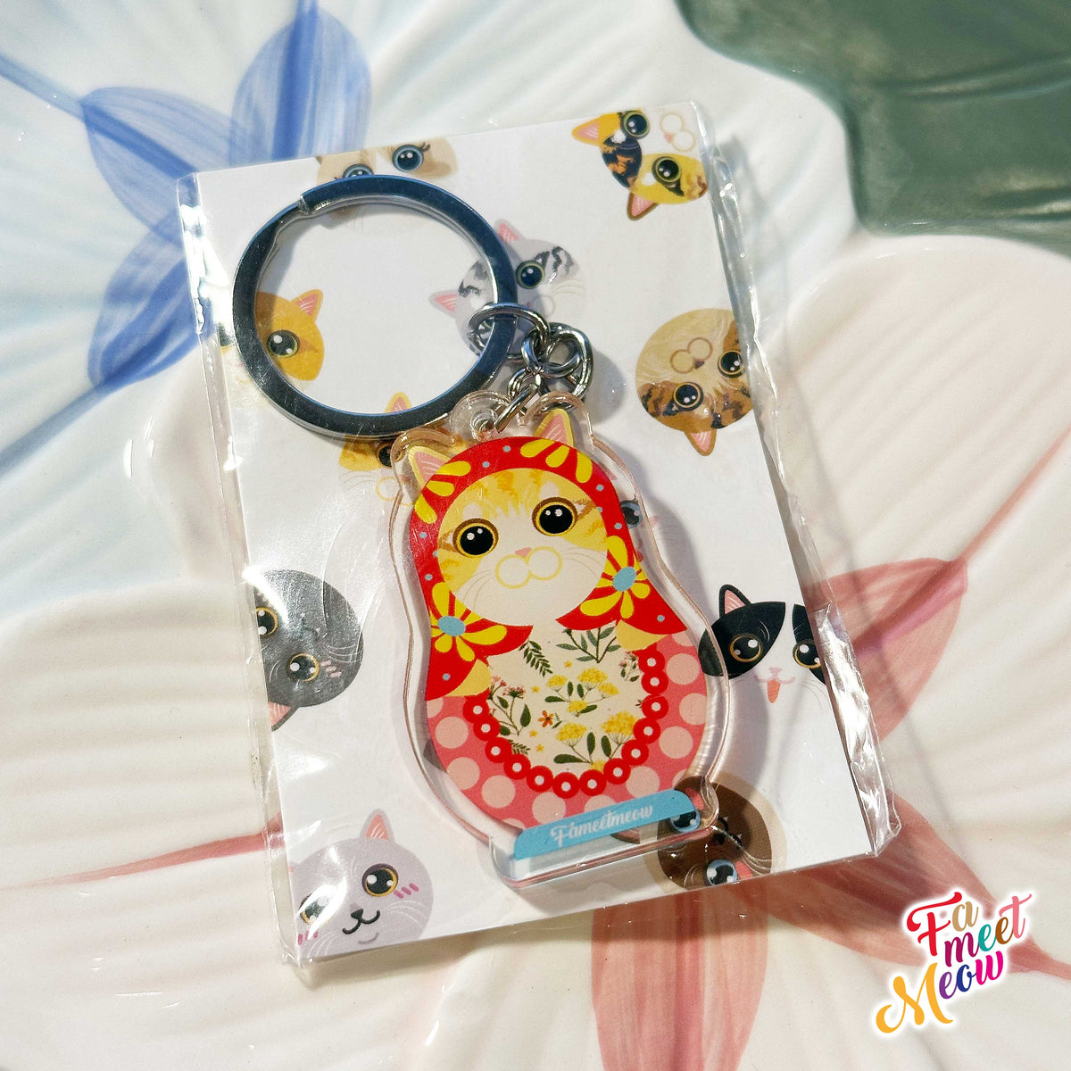 Keyring - Matryoshka Ginger Tabby