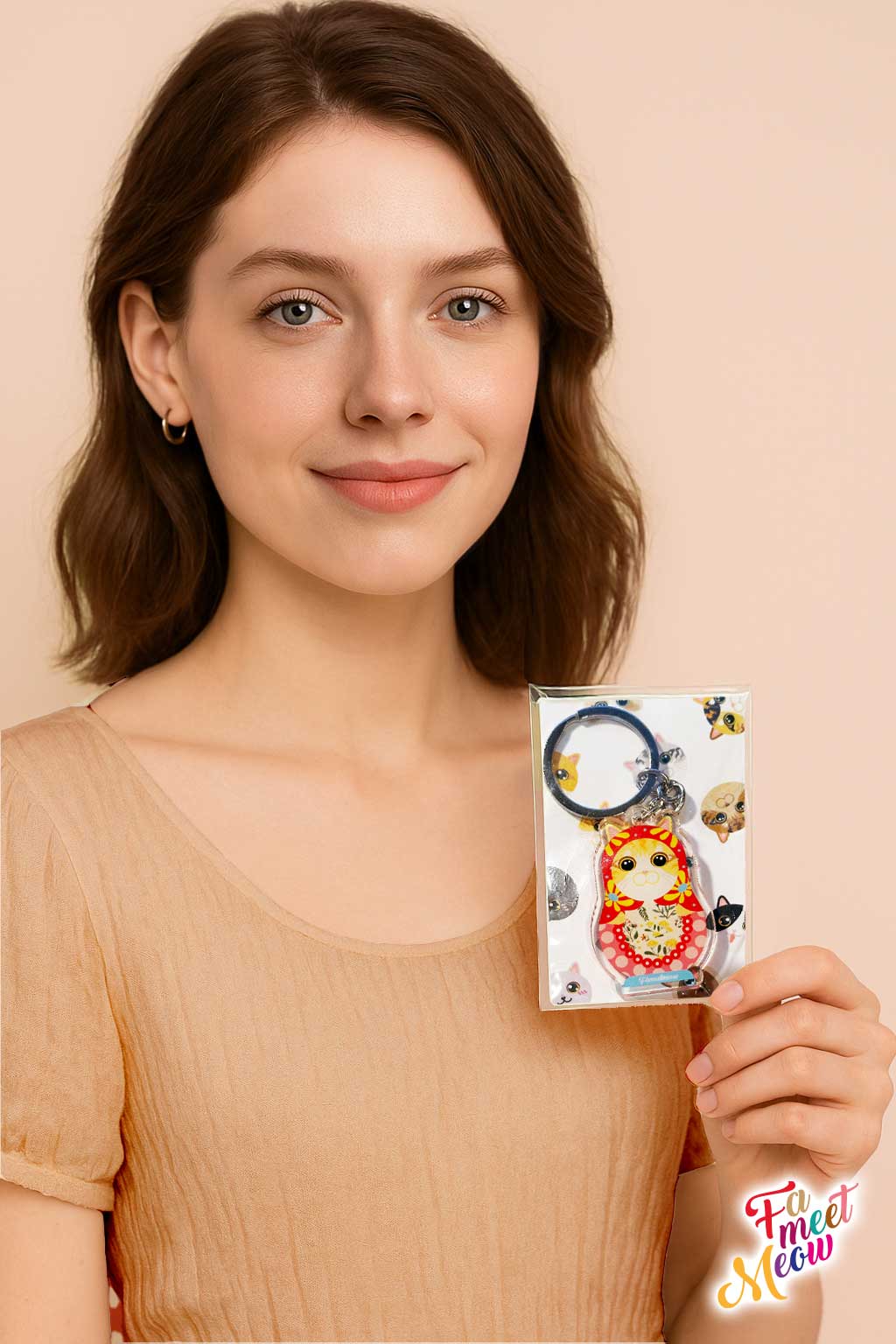 Keyring - Matryoshka Ginger Tabby