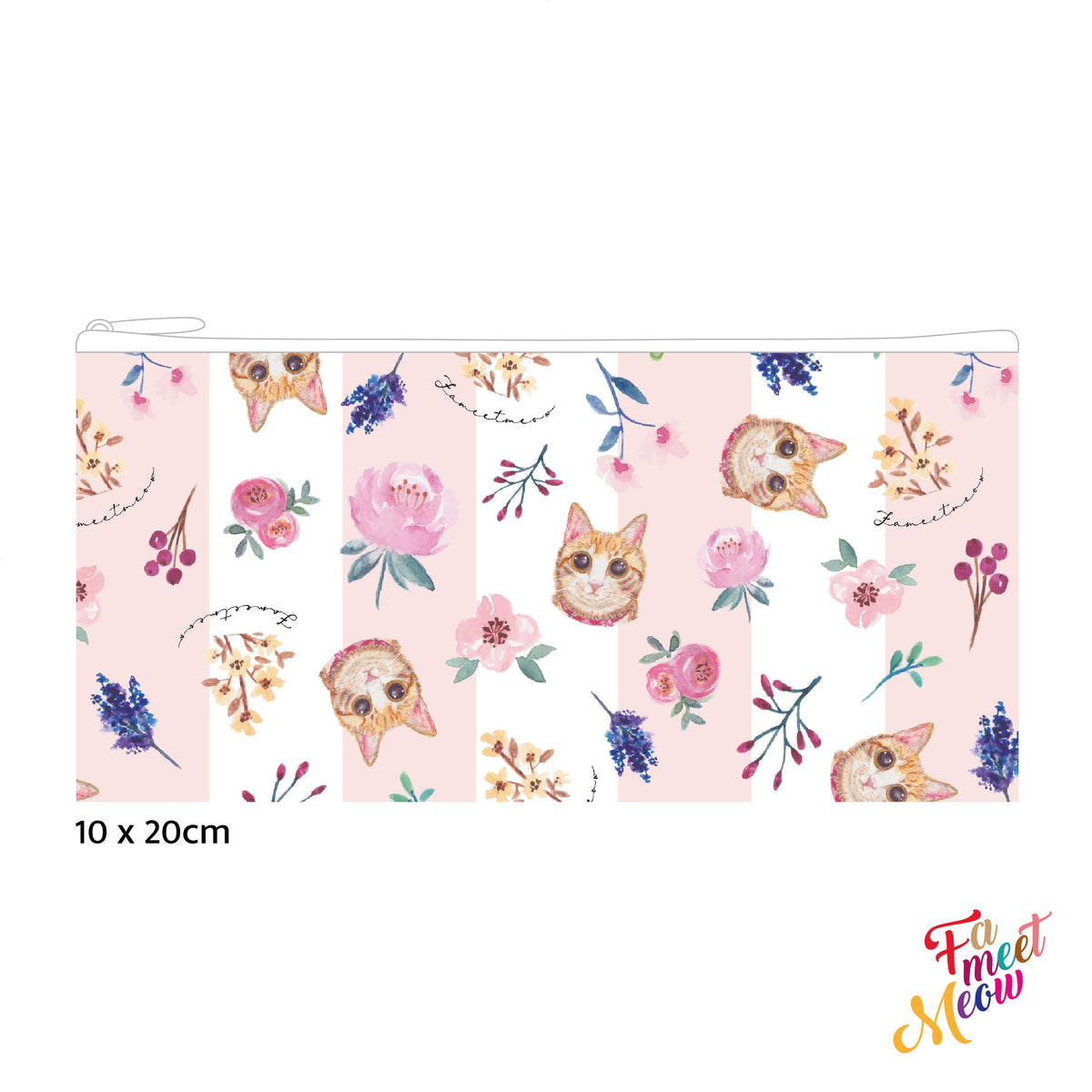 Pencil Case - Classic (Pink stripes)