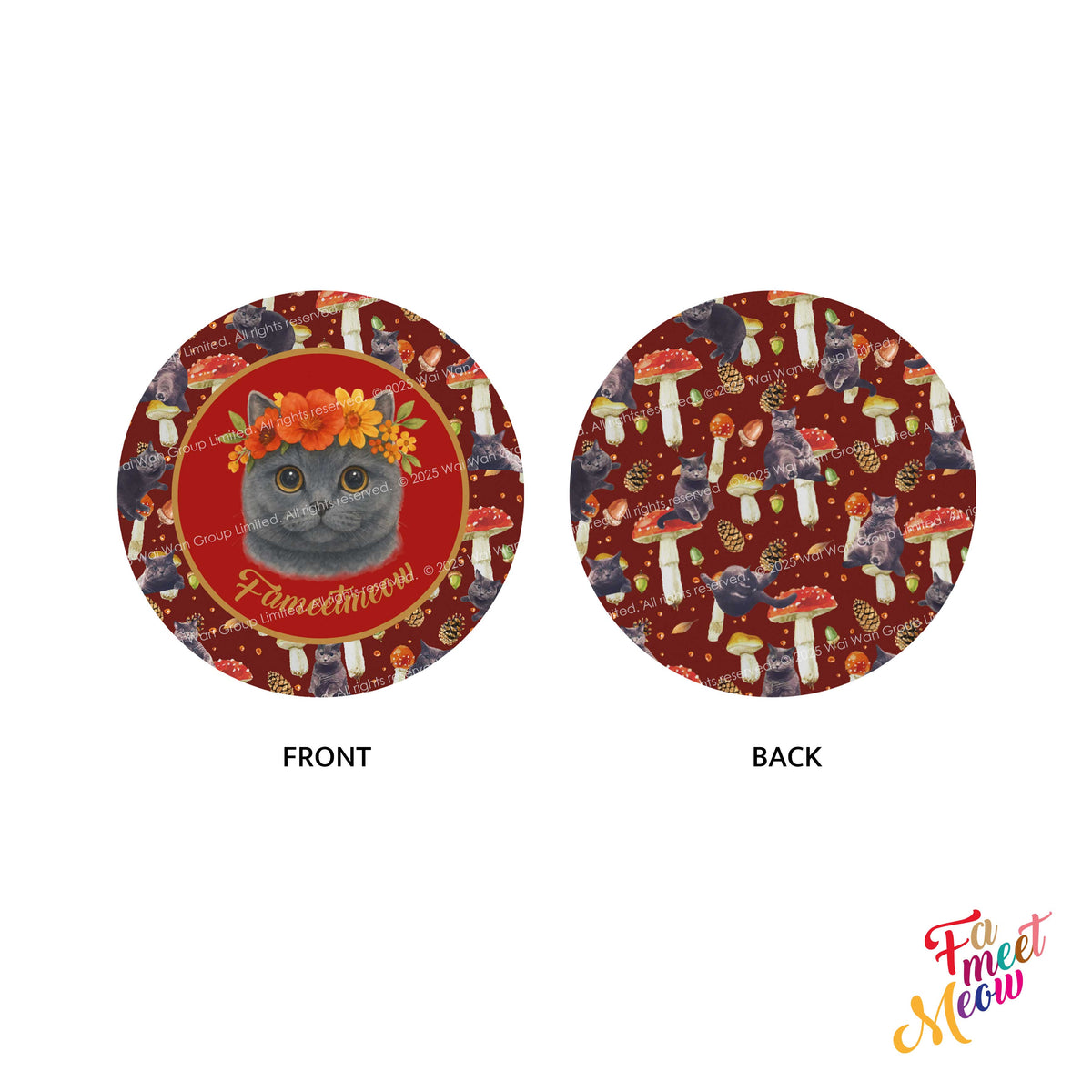 Pocket Mirror - Mushroom (Red)