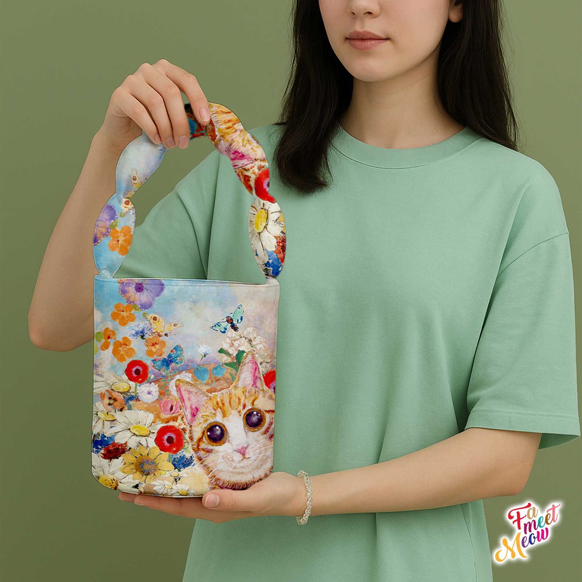 Shoulder Bucket Bag - Paint